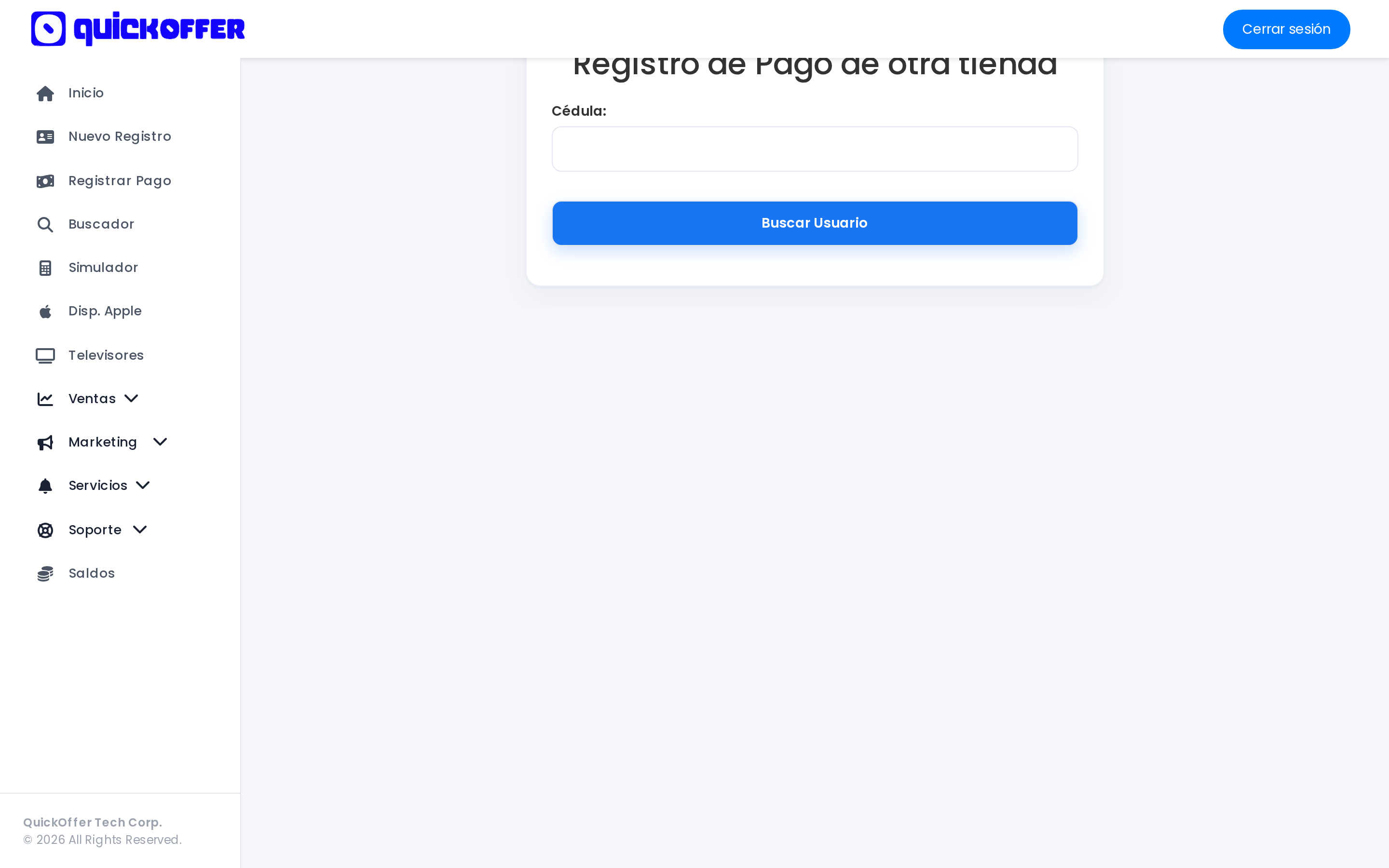 Pantalla de Registrar Pago